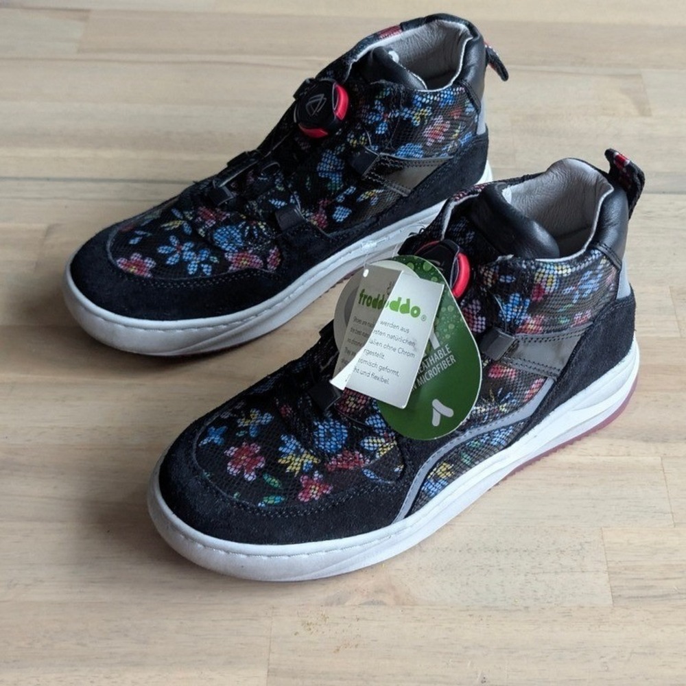 Froddo Floral High Top Sneakers with BOA‎ Lacing System Size 33 (US 2 Youth)